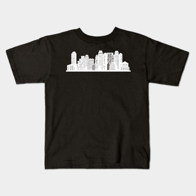 Night New York City Skyline D9 Kids T-Shirt by itsMePopoi